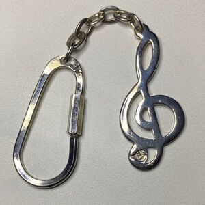 Vintage‎ Silver Treble Clef Keychain Coro